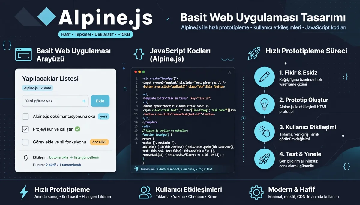 Alpine.js ile Hızlı Prototipleme Rehberi