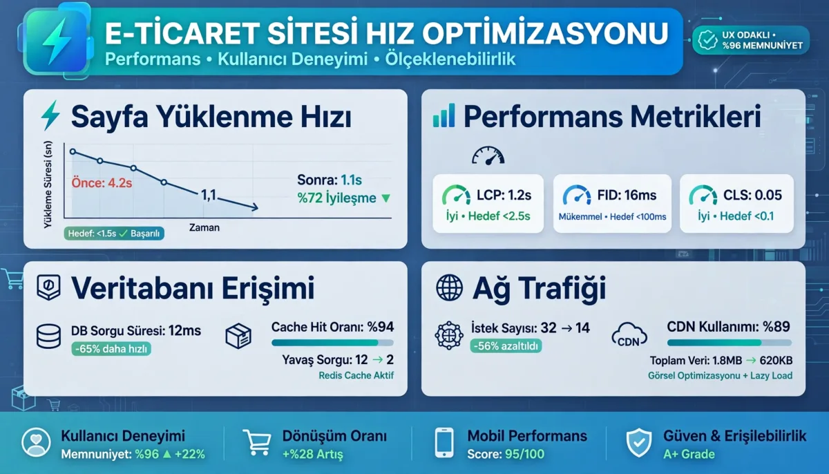 E-Ticaret Sitelerinde Hız Optimizasyonu için İpuçları