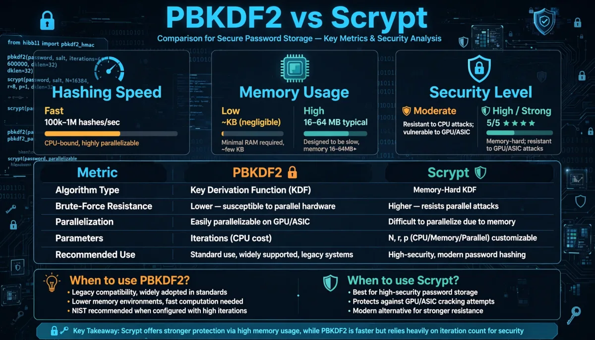 Güvenli Şifreleme İçin PBKDF2 ve Scrypt Karşılaştırması