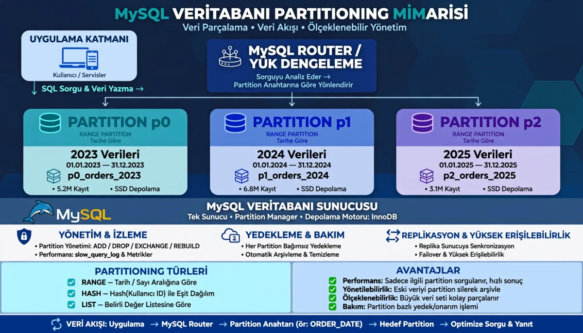 MySQL Veritabanı Partitioning Yöntemleri ve Avantajları