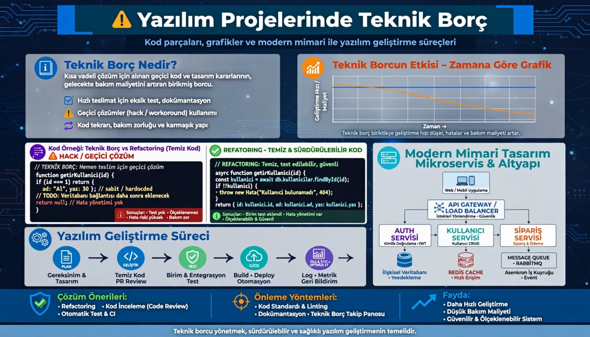 Yazılım Projelerinde Teknik Borcu Yönetmek İçin Stratejiler